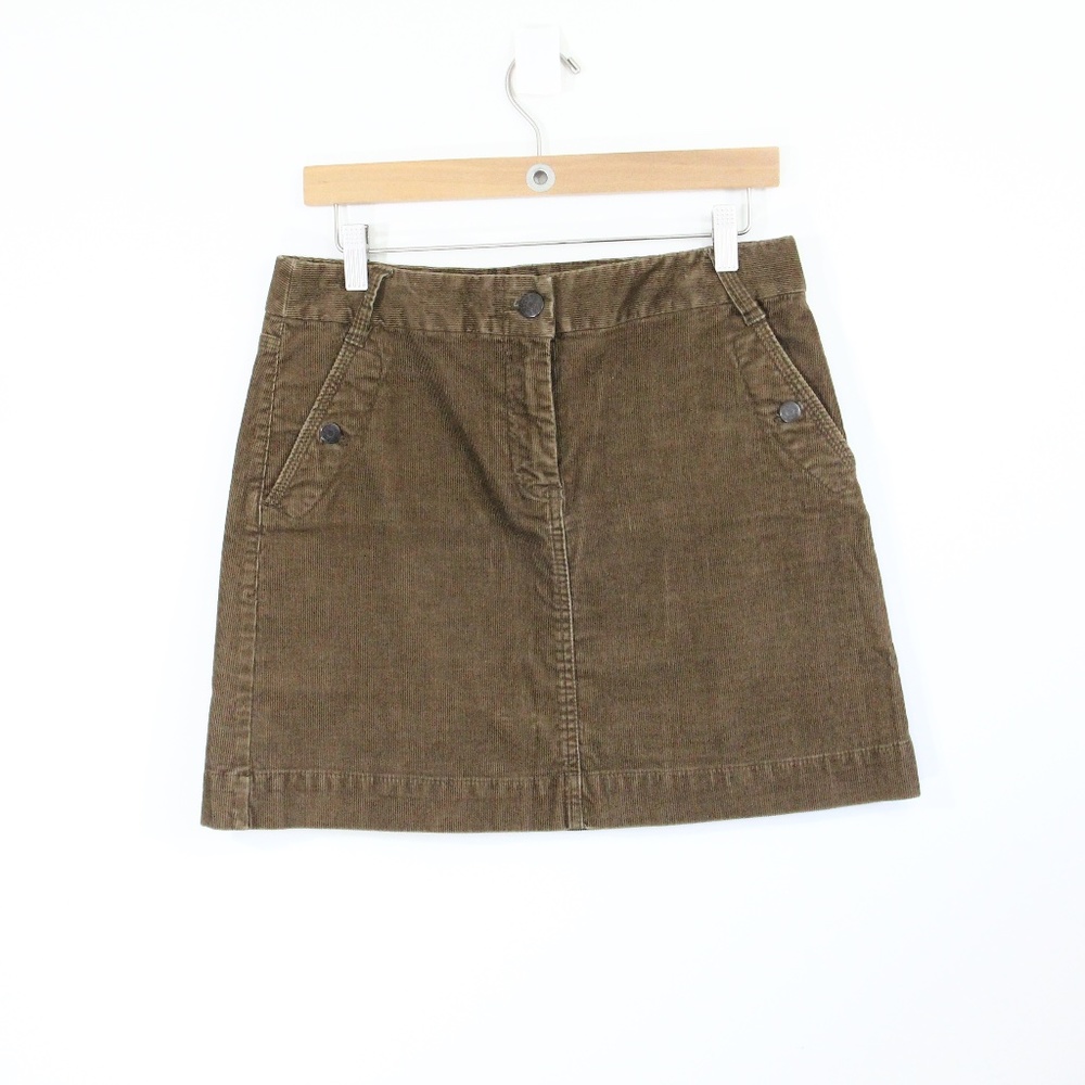 J Crew Mini Skirt New sz 6 Women Pockets Corduroy